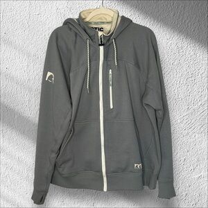 RTIC Men’s‎ water repellent Full Zip hoodie graphite Size XL EUC Jacket Warm